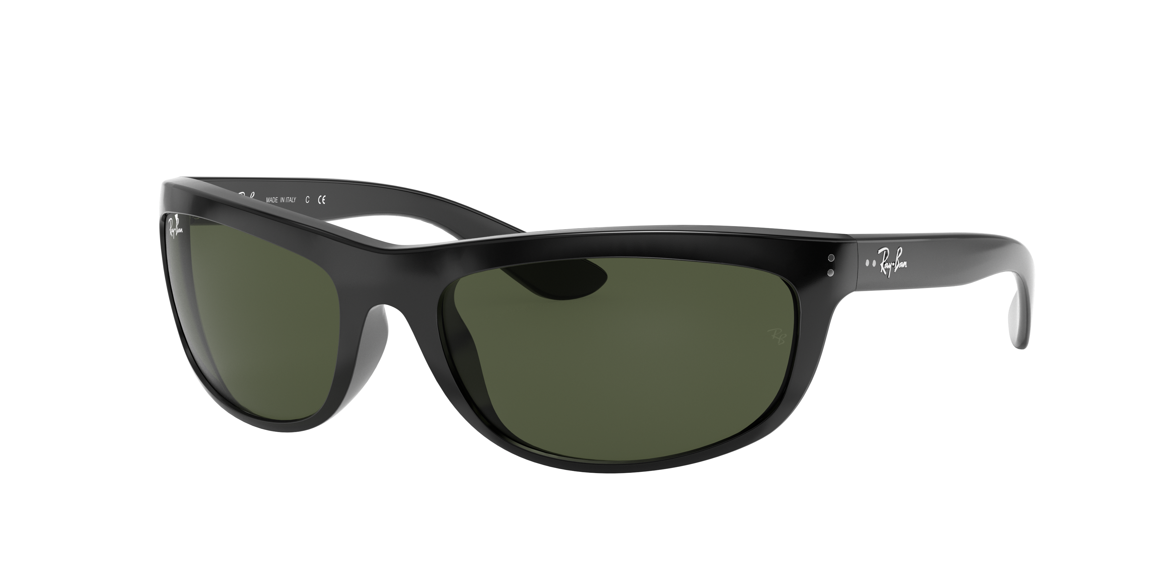RAY-BAN Man Sunglasses RB4089 Balorama  -  Frame color: Black, Lens color: G-15 Green