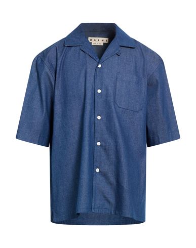 Man Denim shirt Blue Size 42 Cotton