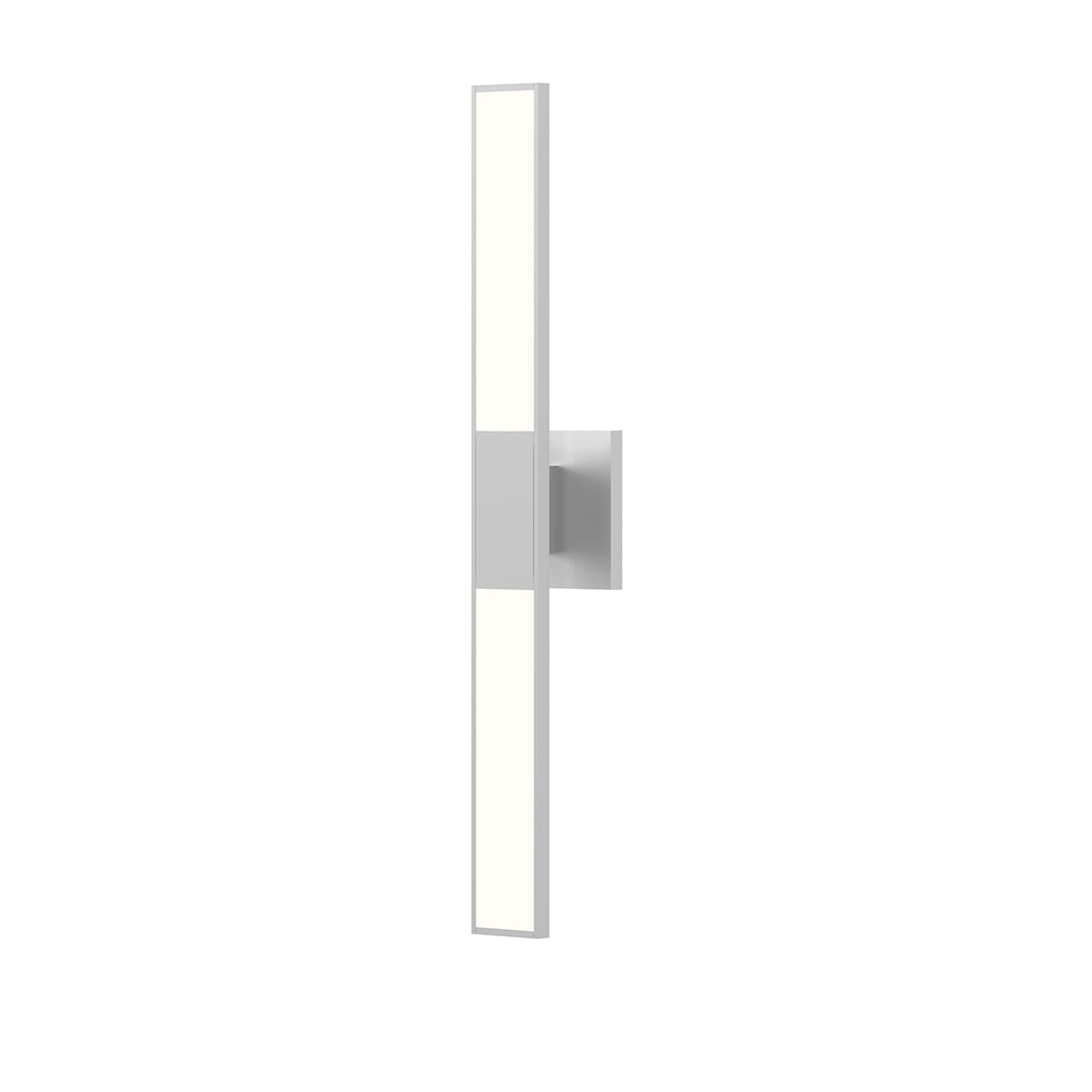 Planes 2-Light 24" Wall Sconce in Bright Satin Aluminu