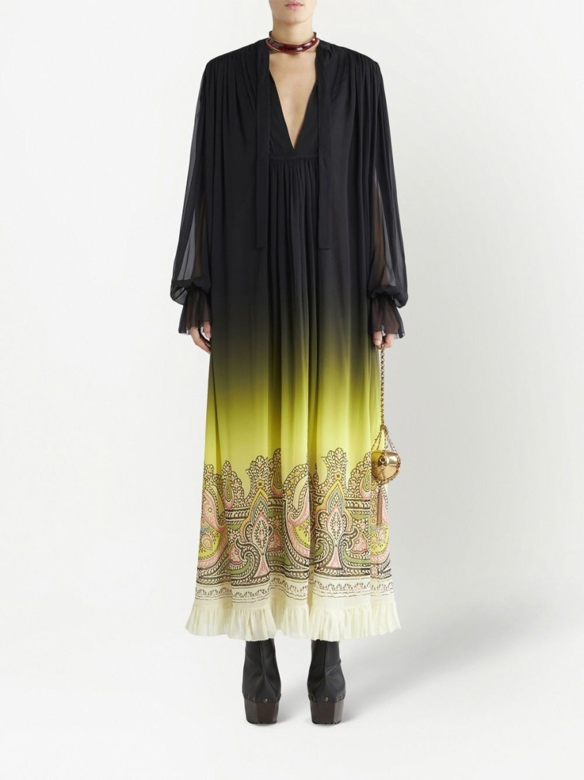 - Printed Silk Dress