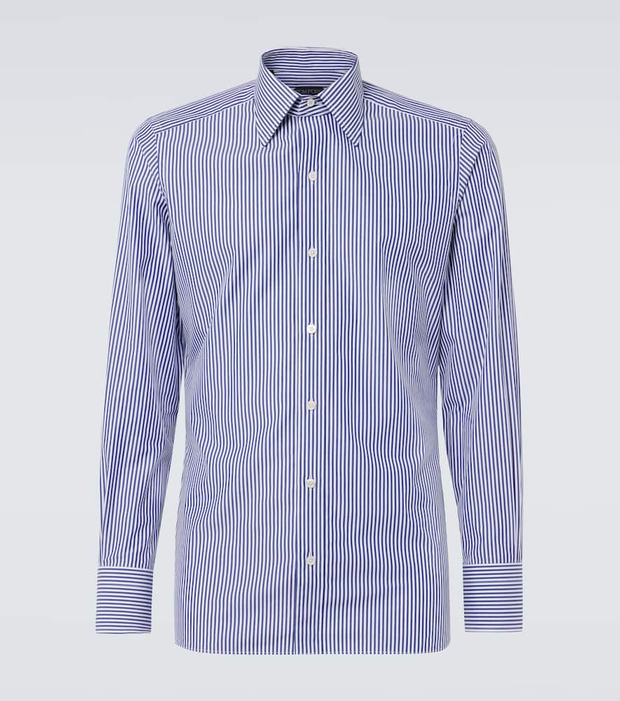 Bengal stripe cotton-blend shirt