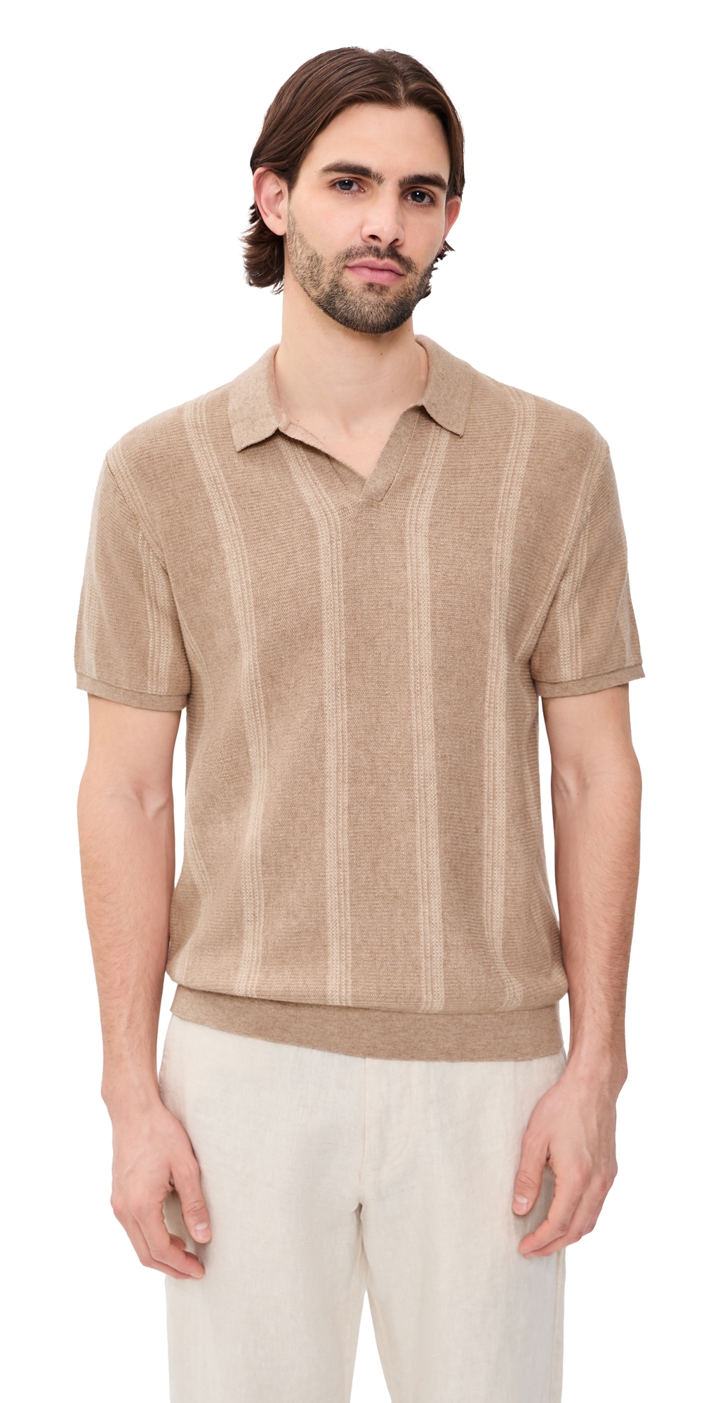Liam Sweater Polo Driftwood Stripe