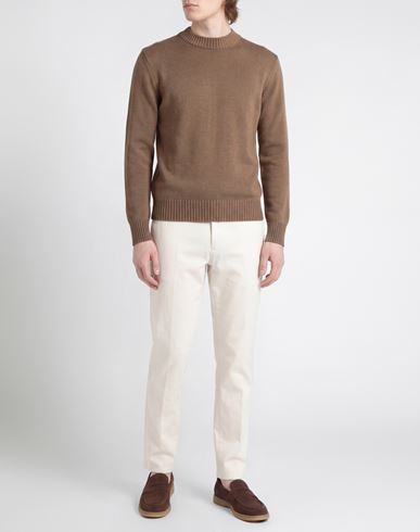 Man Sweater Khaki Size S Merino Wool, Acrylic