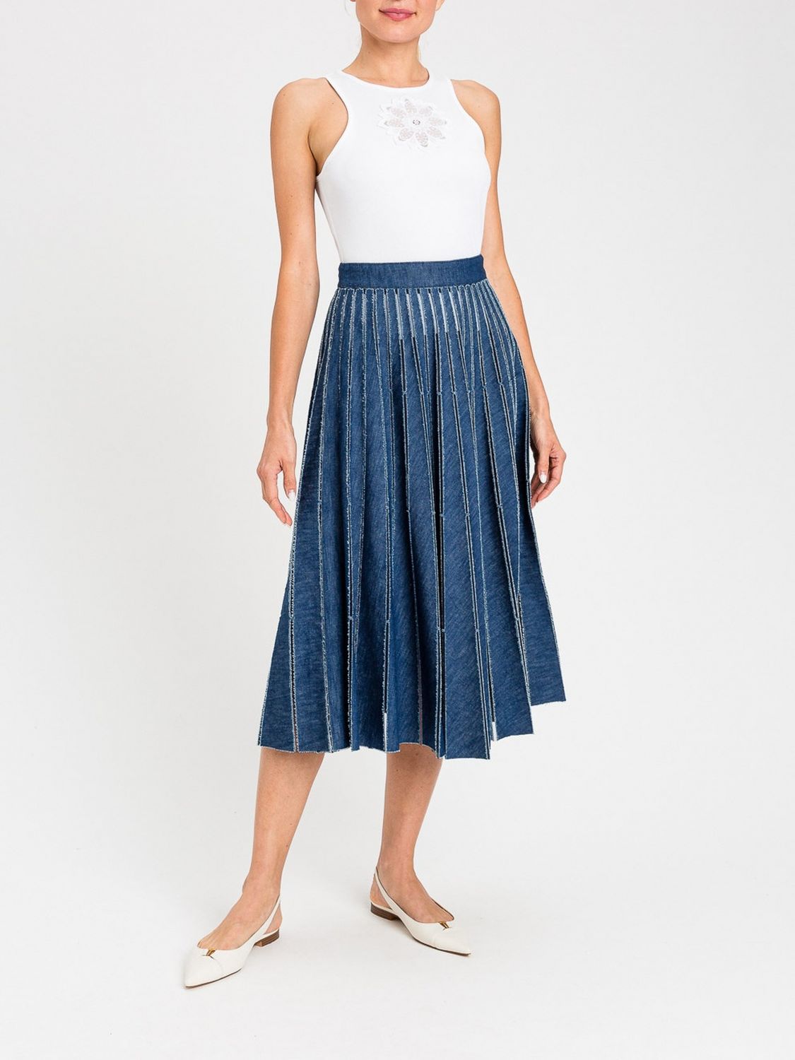 Skirt Woman color Denim