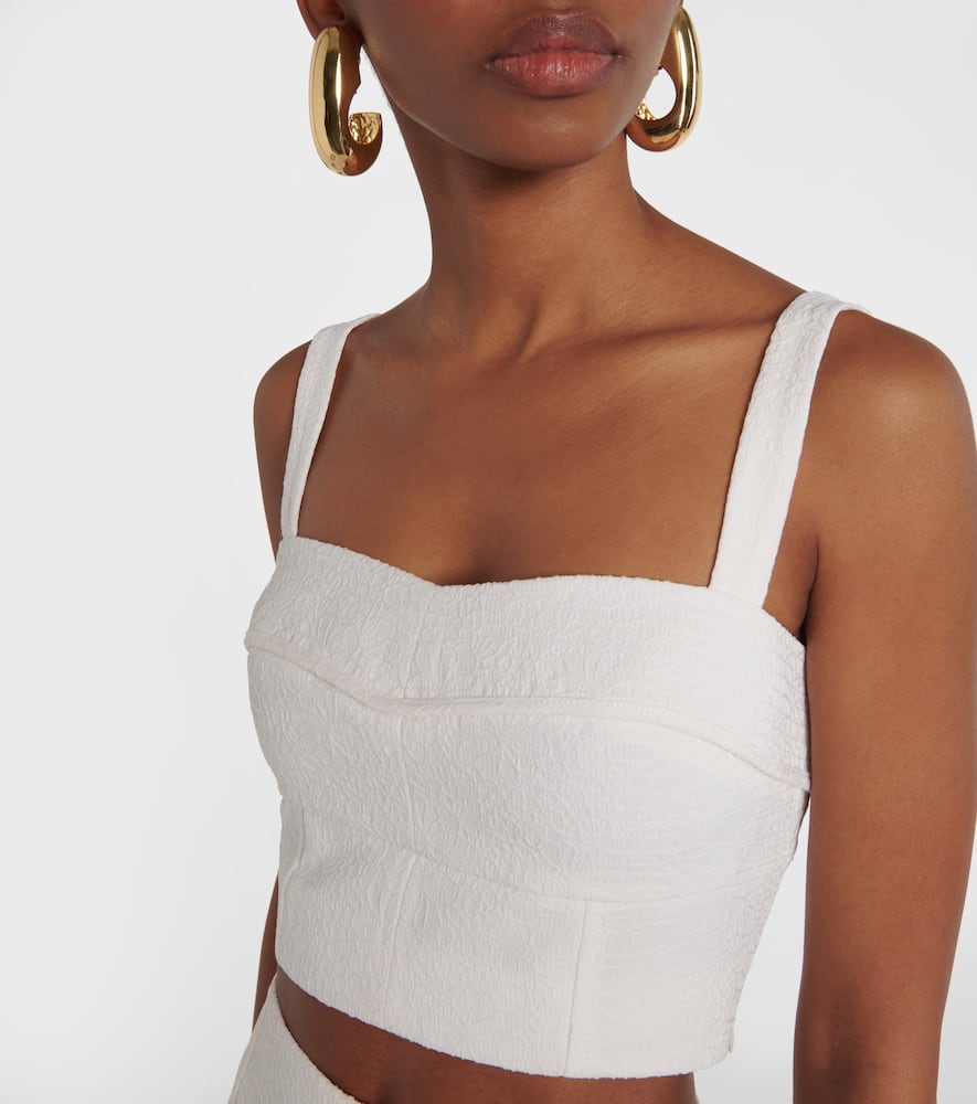 Faxon jacquard crop top