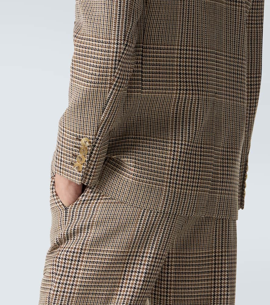 Prince of Wales check virgin wool blazer