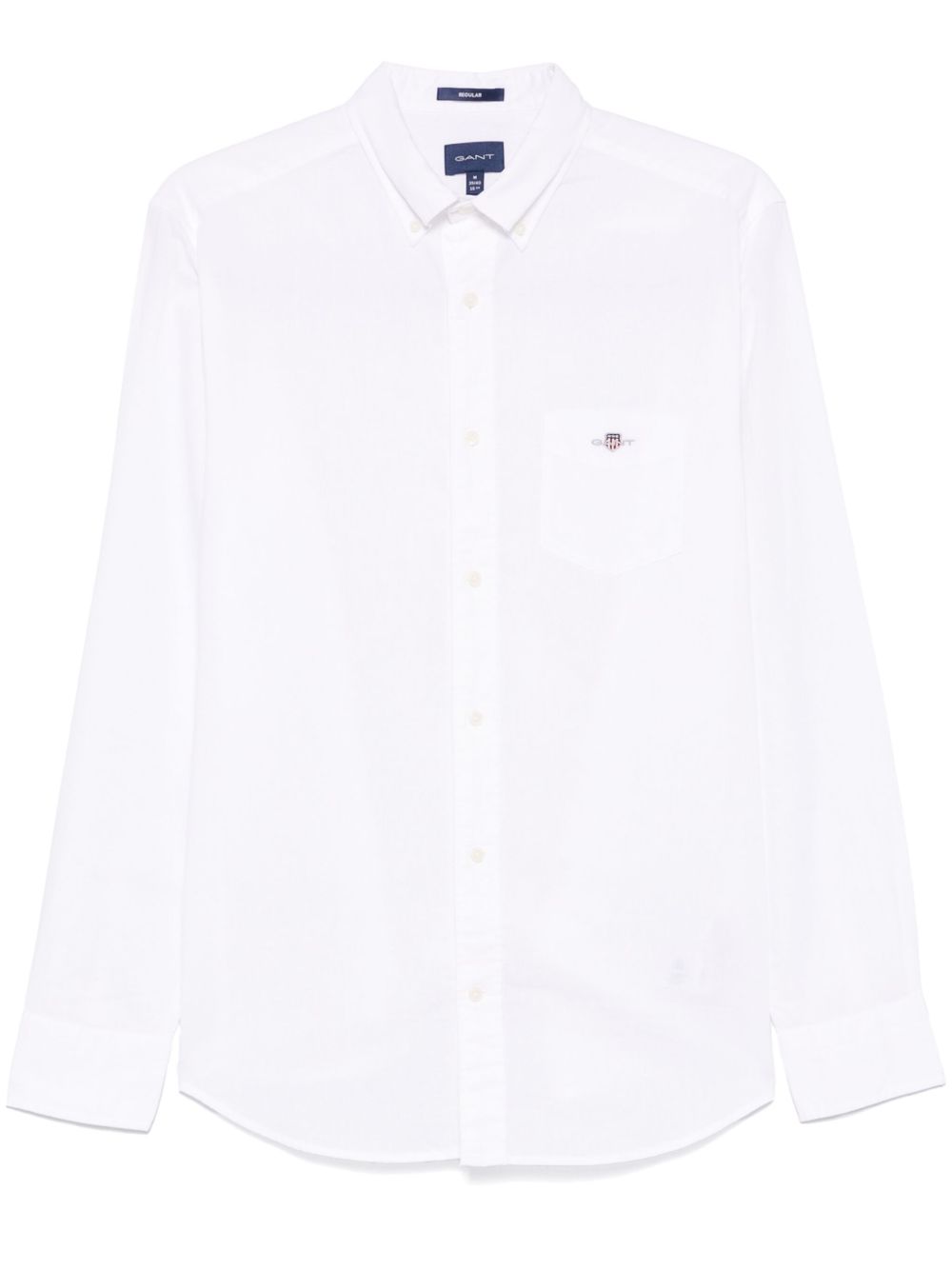 Logo-embroidered shirt - White