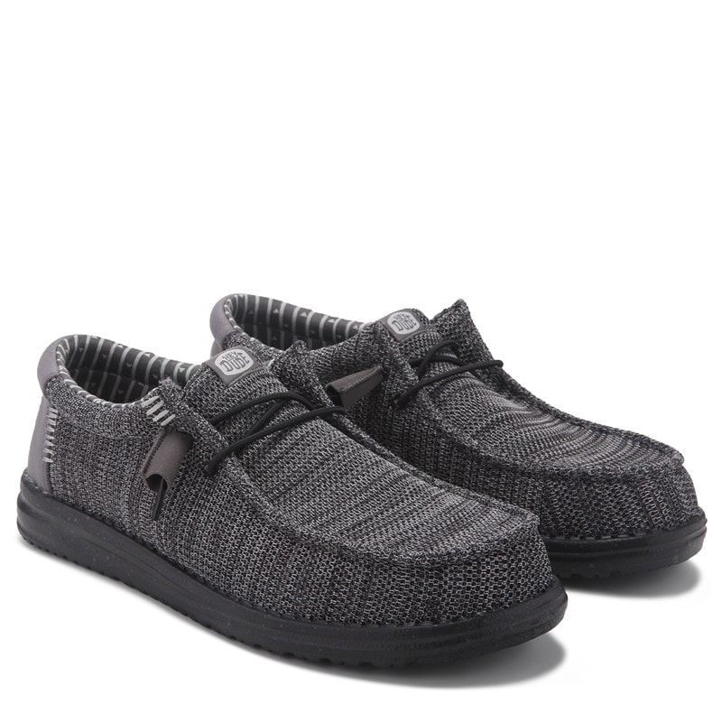 Men's Wally Stretch Sox Medium/Wide Casual Shoes (Grey/Black)