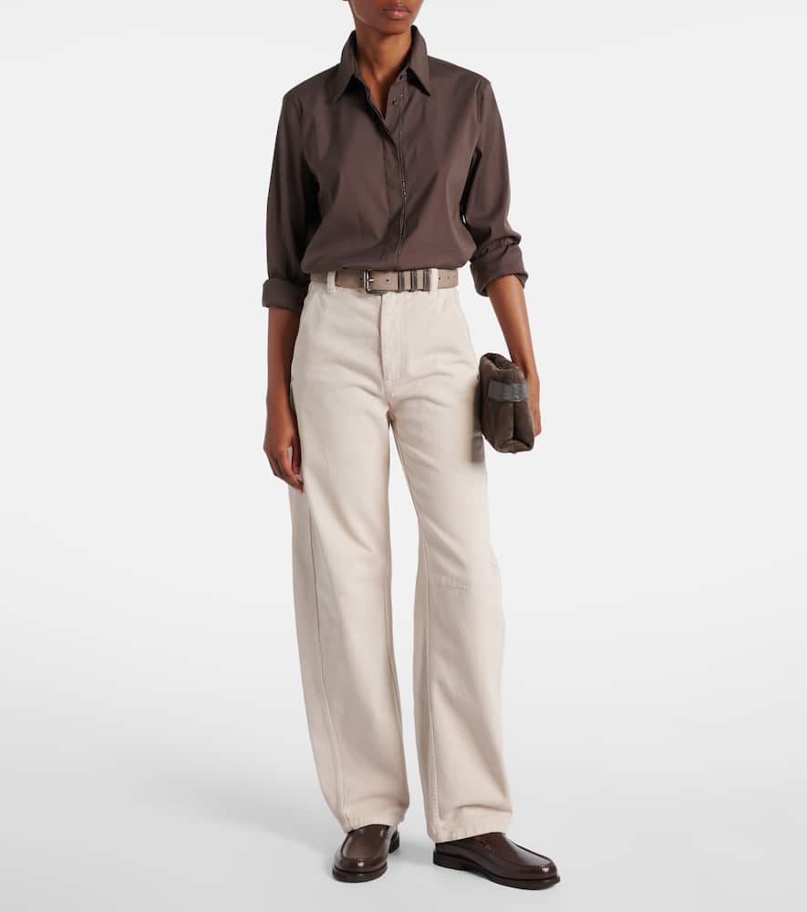 High-rise straight jeans