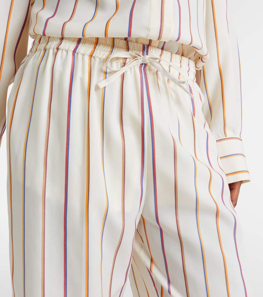 Aria striped straight pants
