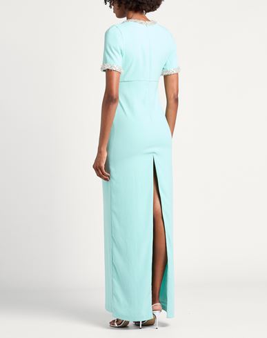 Woman Maxi dress Light green Size 10 Polyester, Glass, Plastic