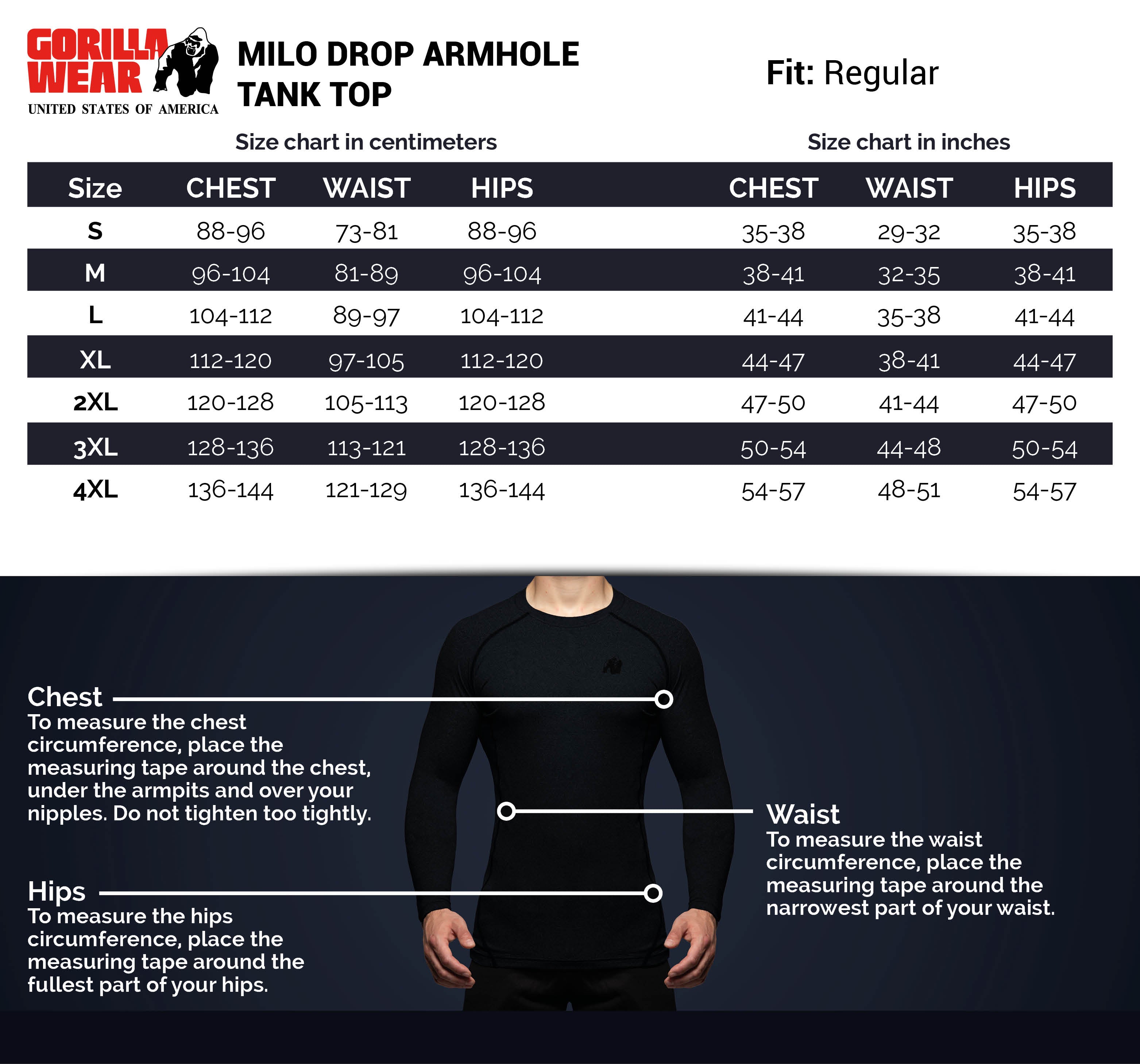 Milo Drop Armhole Tank Top - Black