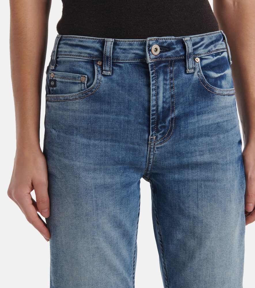 Girlfriend mid-rise straight jeans