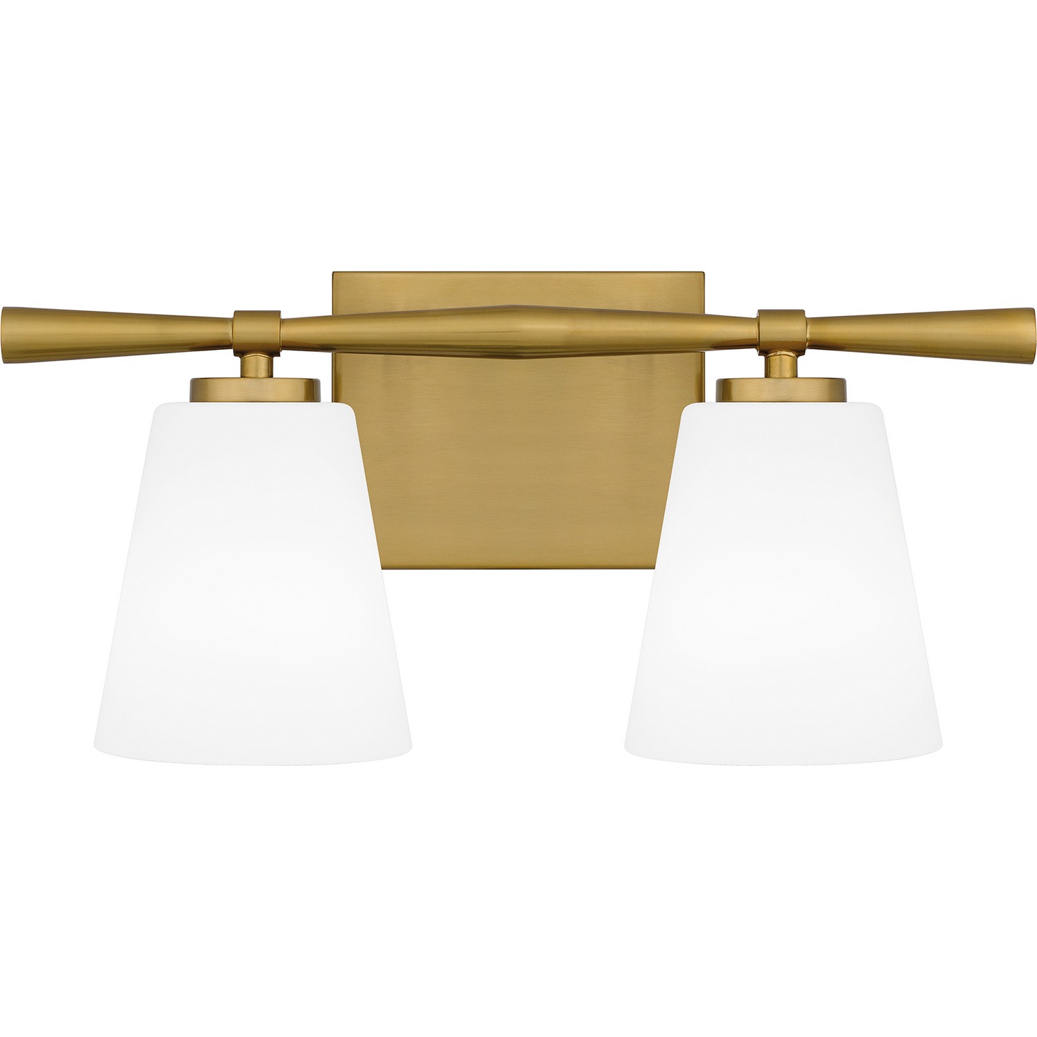 Aged Brass Two Light Bath from the Brindley Collection