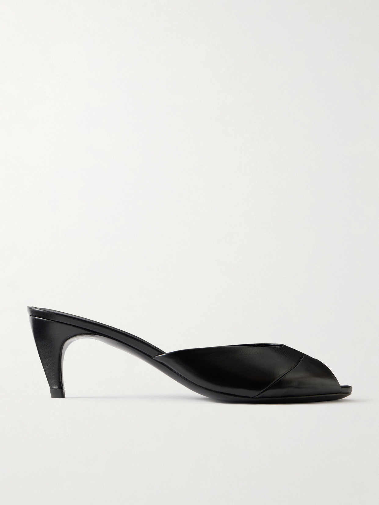 Cave Leather Mules - Black