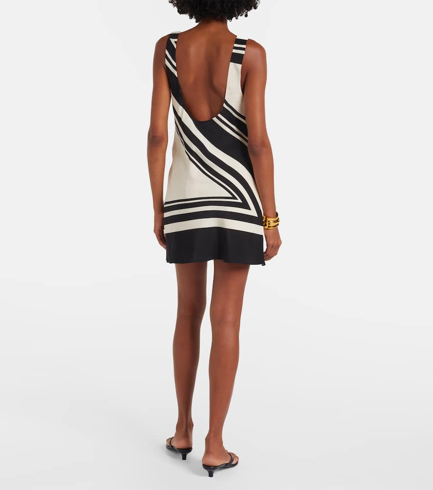 Pietra printed silk crêpe minidress