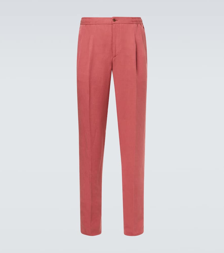 Pleated tapered pants