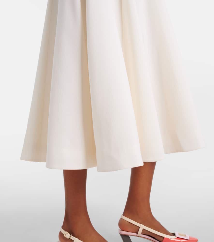 Jody pleated wool midi dress