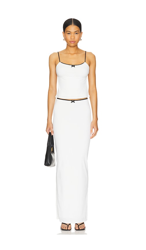MORE TO COME Koral Maxi Skirt Set in White.  XS. Also in