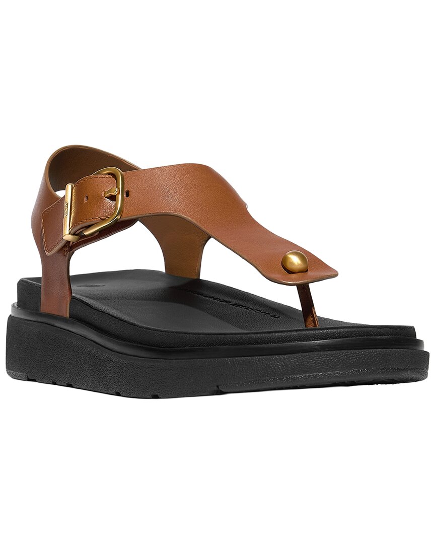 Gen Ff Leather Back Strap Toe Post Sandal