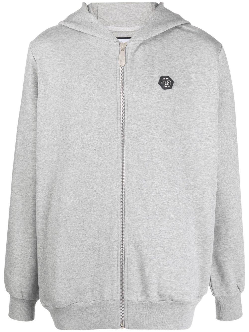 Hexagon zip-up hoodie - Grey