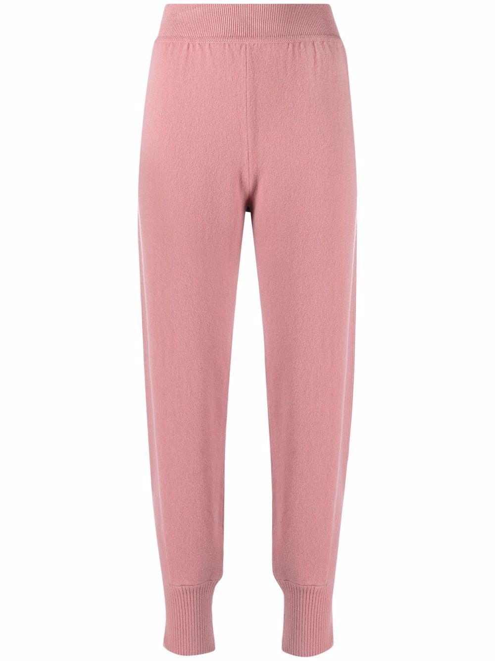 High-rise knitted sweatpants - Pink