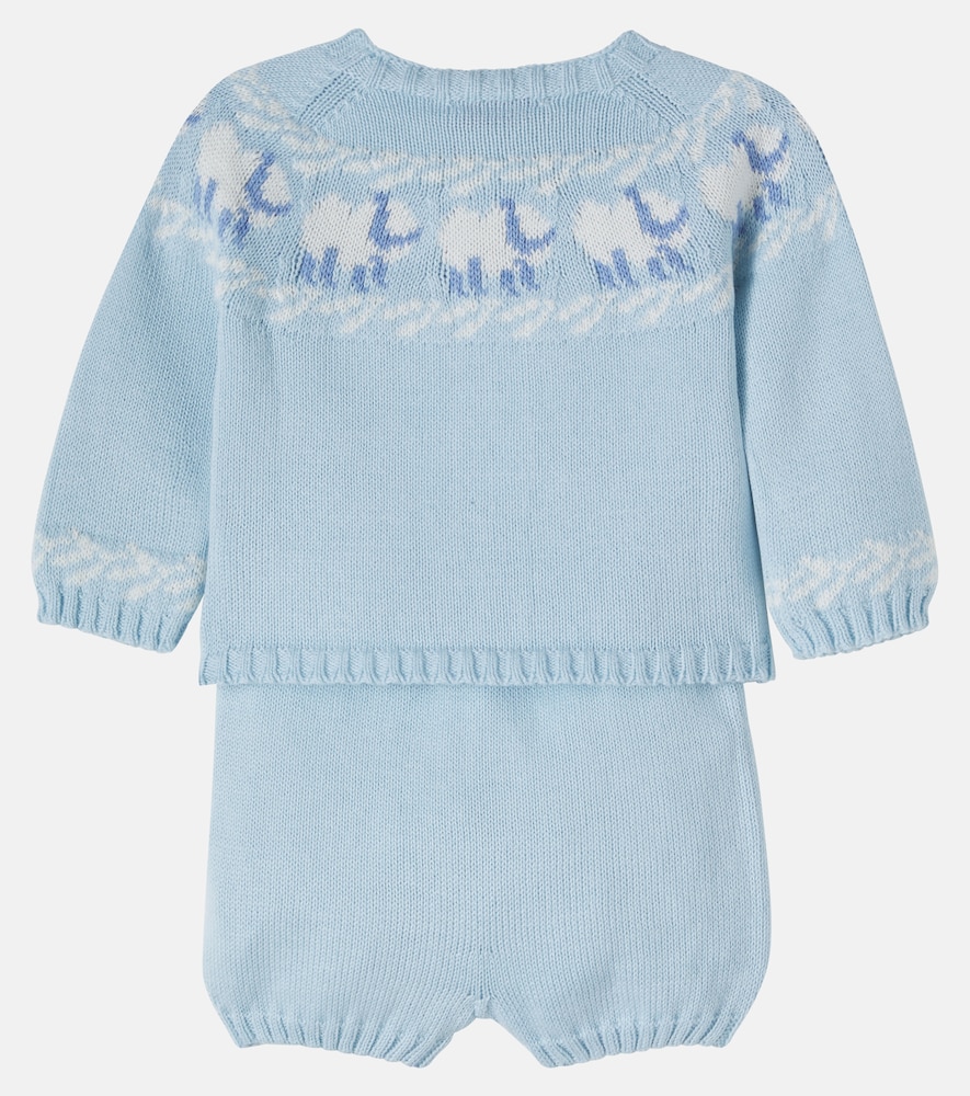 Baby Cordero cardigan and shorts set