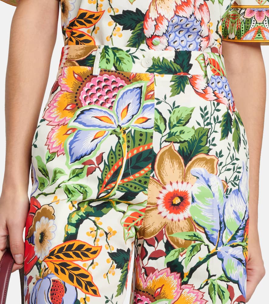 Floral cotton culottes