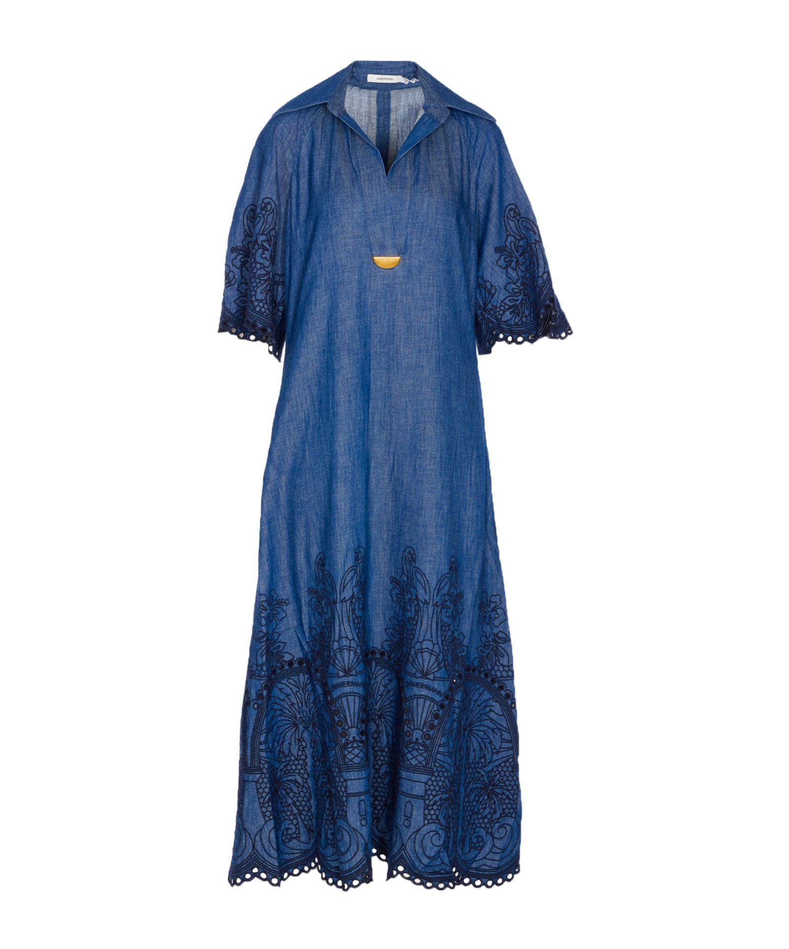 Coco Embroidered Denim Dress