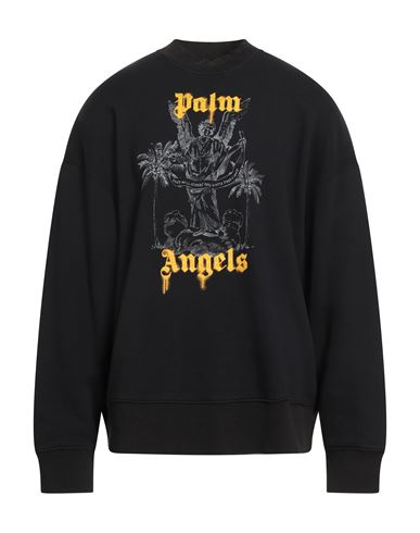 Man Sweatshirt Black Size M Cotton, Elastane