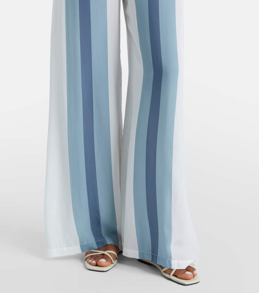 Striped wide-leg pants