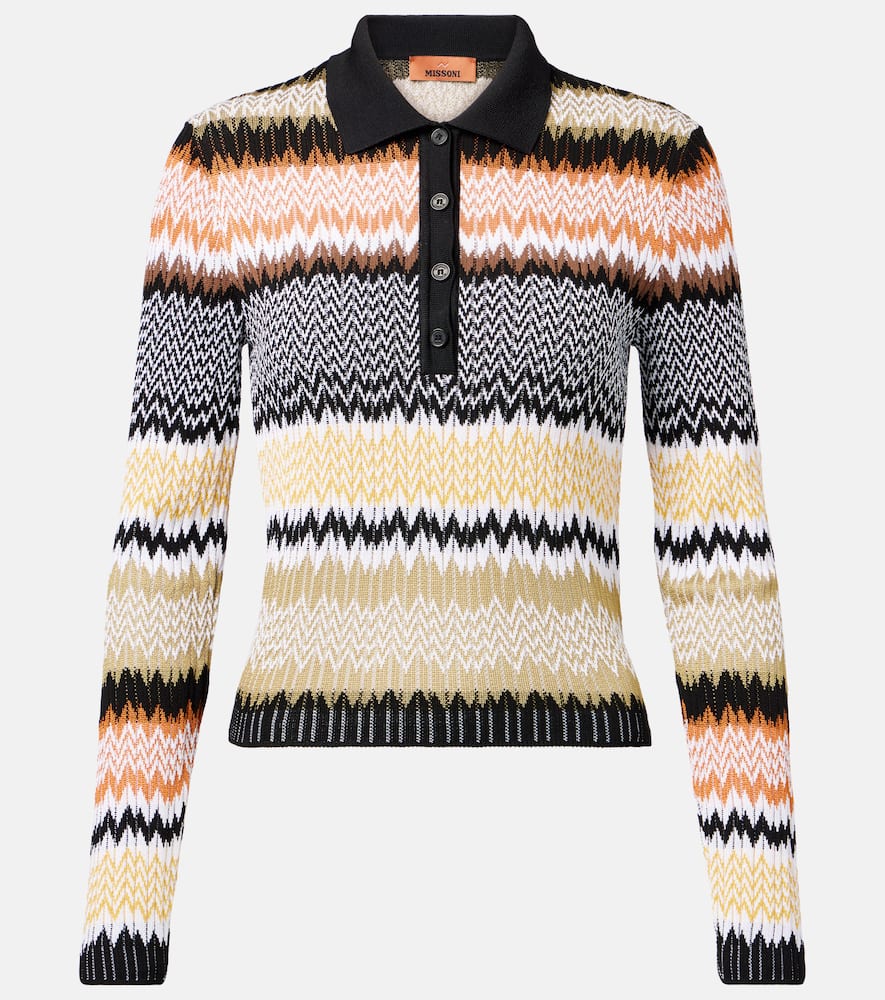Zigzag polo sweater