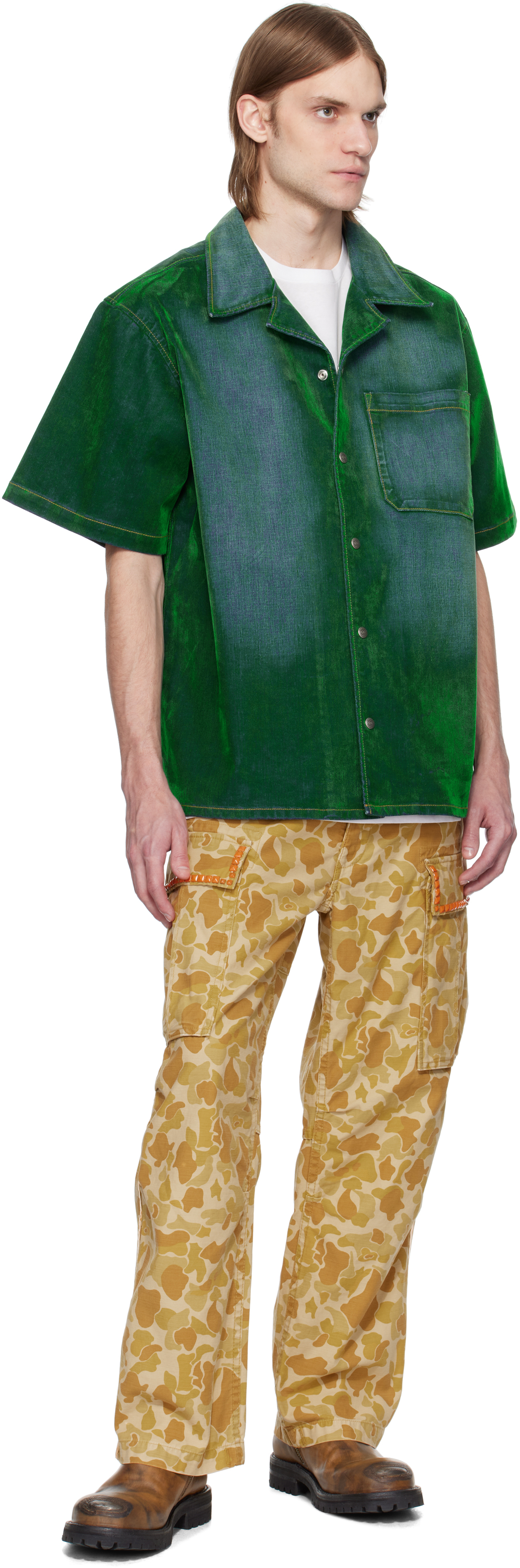 COÛT DE LA LIBERTÉ Yellow Cooper Camouflage Cargo Pants