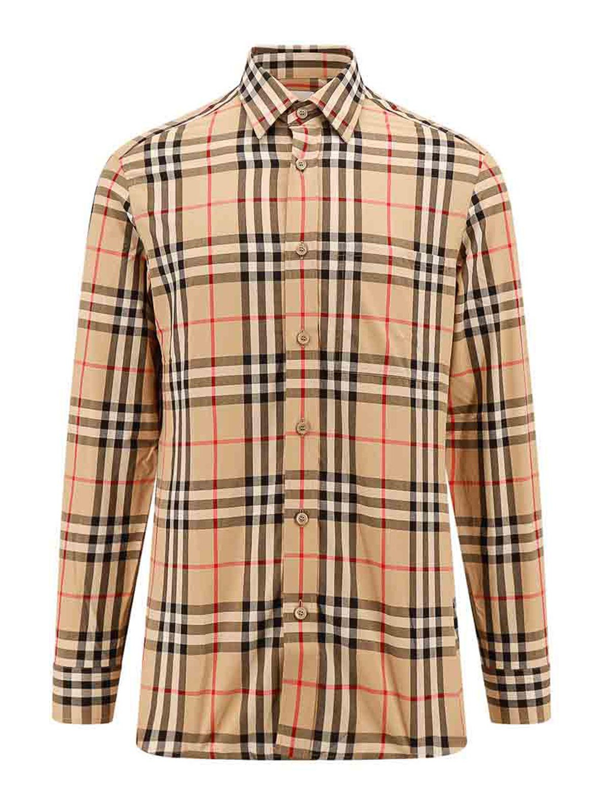 Cotton shirt with check motif