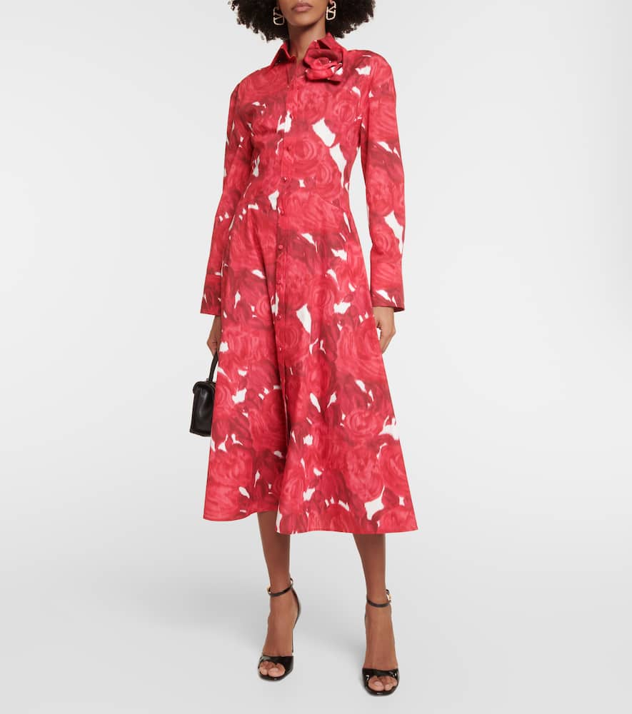 Valentino Floral cotton shirt dress