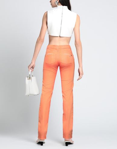 Woman Jeans Orange Size 4 Cotton, Polyamide, Elastane