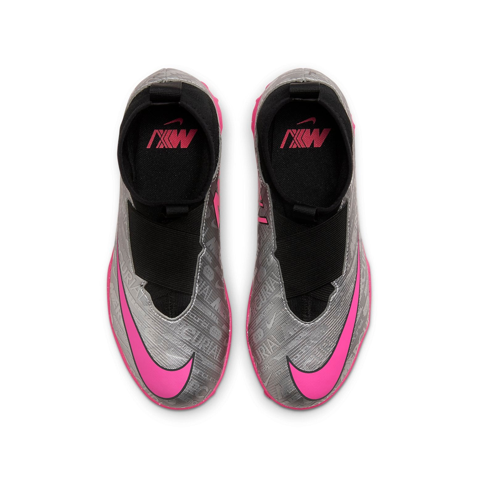 (GS) Jr Mercurial Superfly 9 Acad 25 TF Turf 'Silver Hyper Pink'