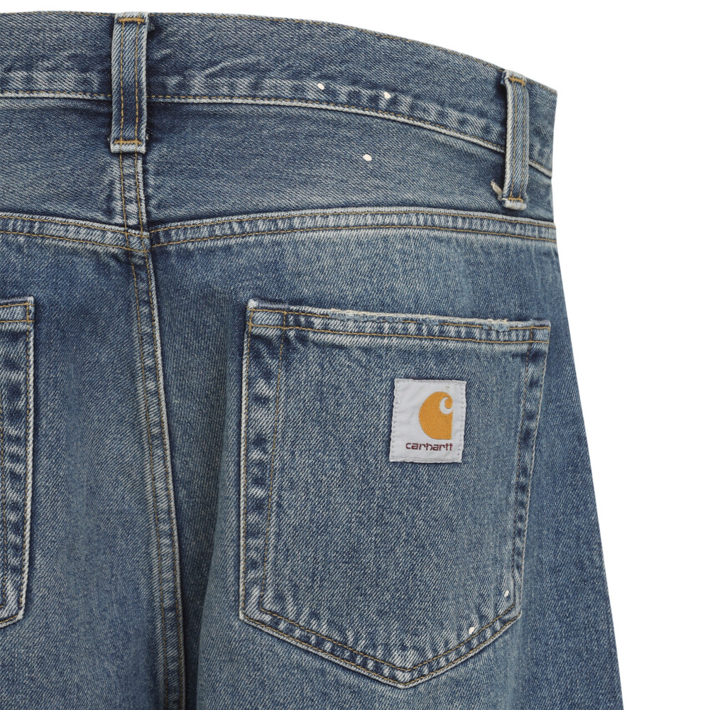 Blue Relaxed Mid Rise Jeans