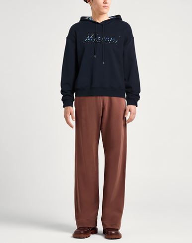 Man Sweatshirt Midnight blue Size M Cotton