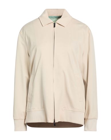 Woman Jacket Beige Size M Cotton, Elastane
