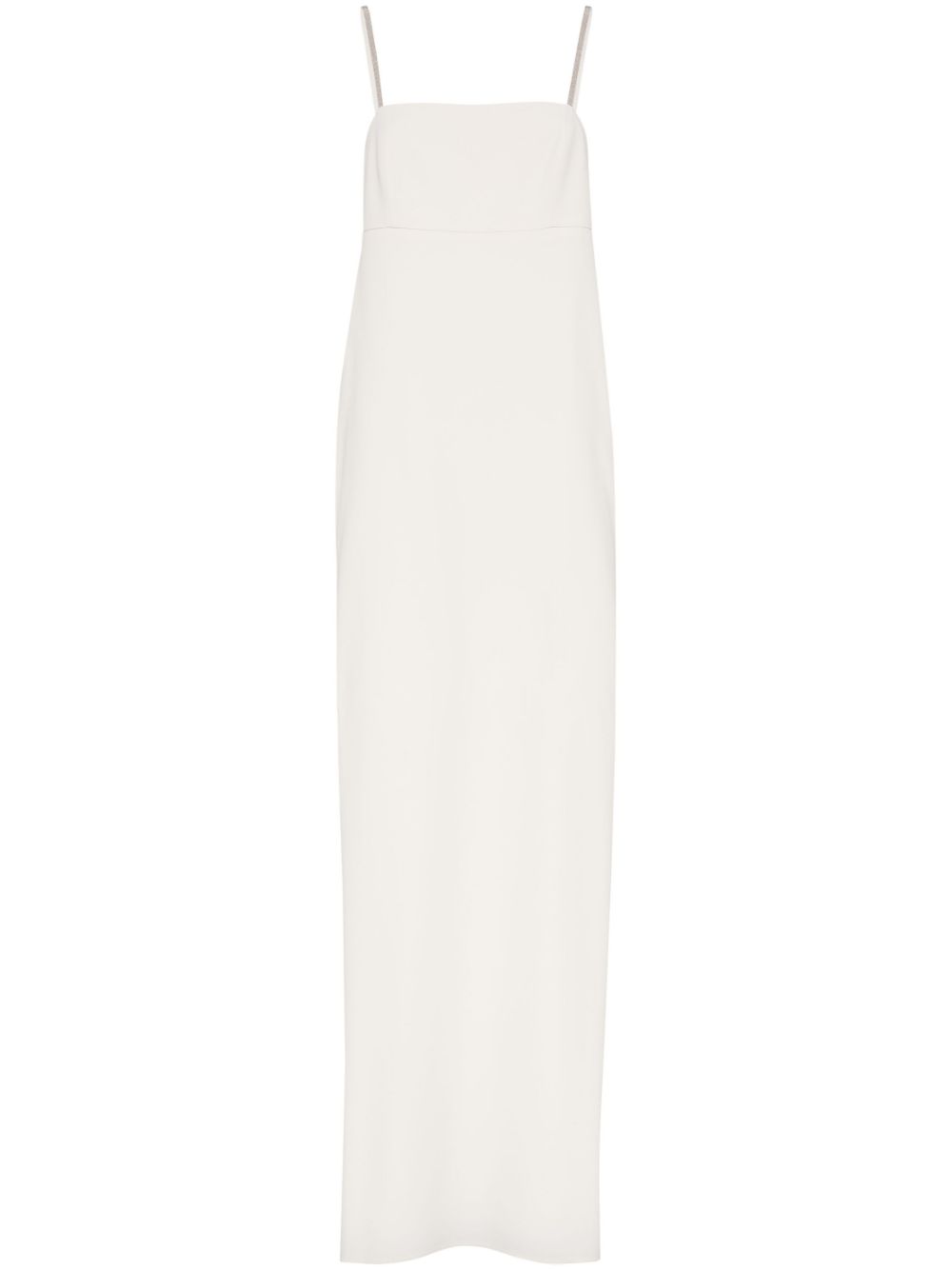 Monili-detail gown - White