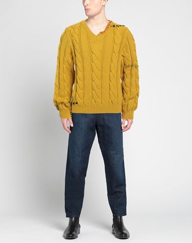 Man Sweater Marigold Size 40 Virgin Wool