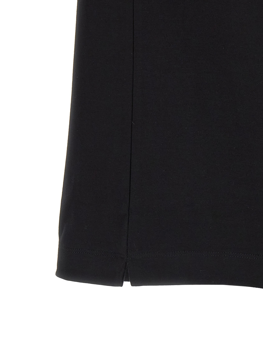 Black Crewneck T-Shirt With Logo Patch On The Front In Cotton Man