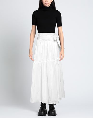 Woman Maxi skirt White Size 2 Polyester