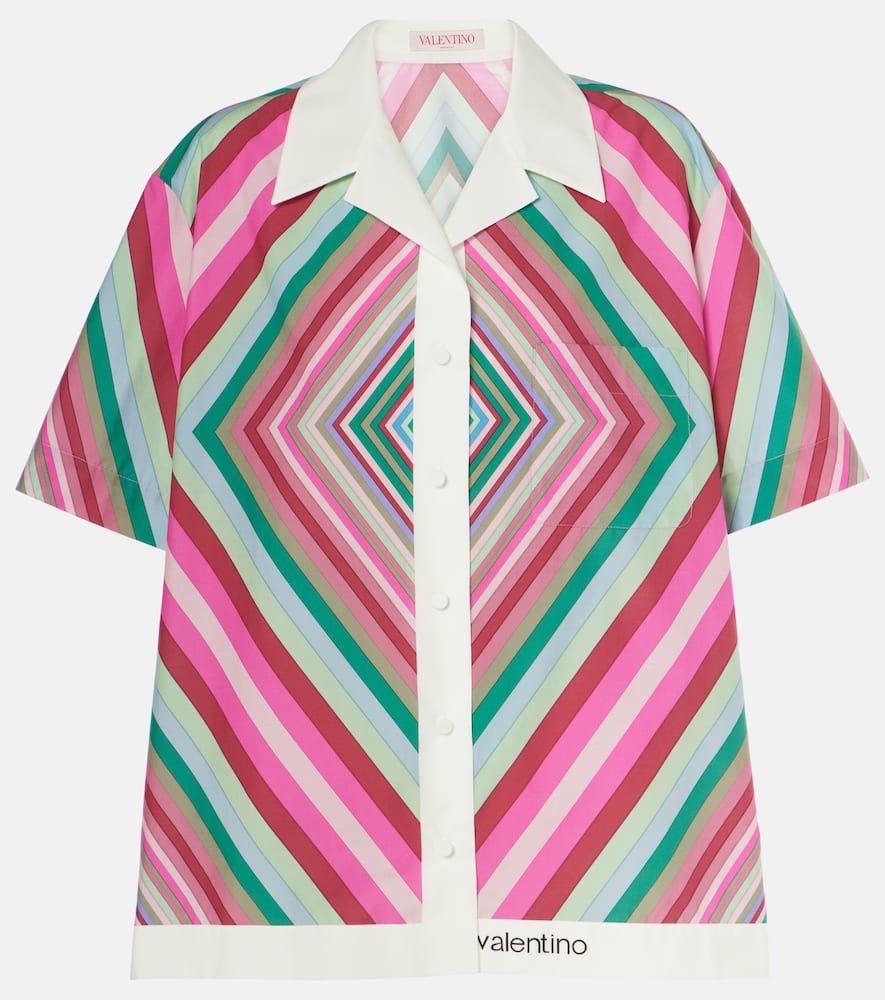 Printed cotton poplin shirt