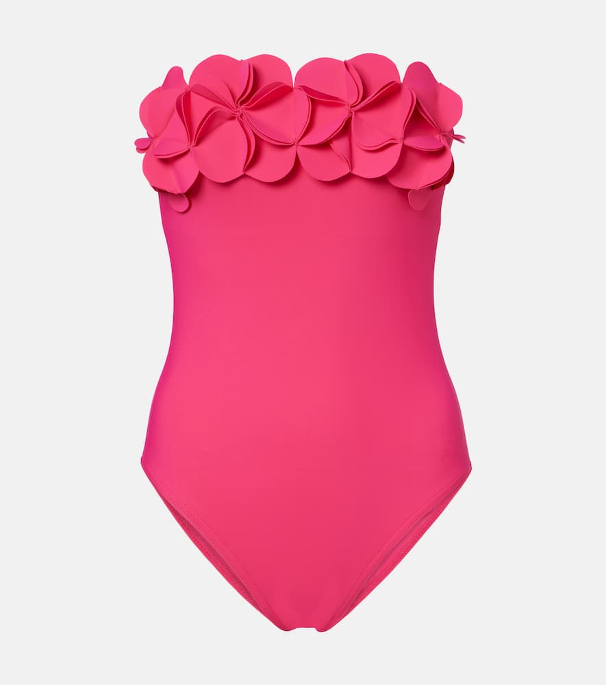 Tess floral-appliqué swimsuit