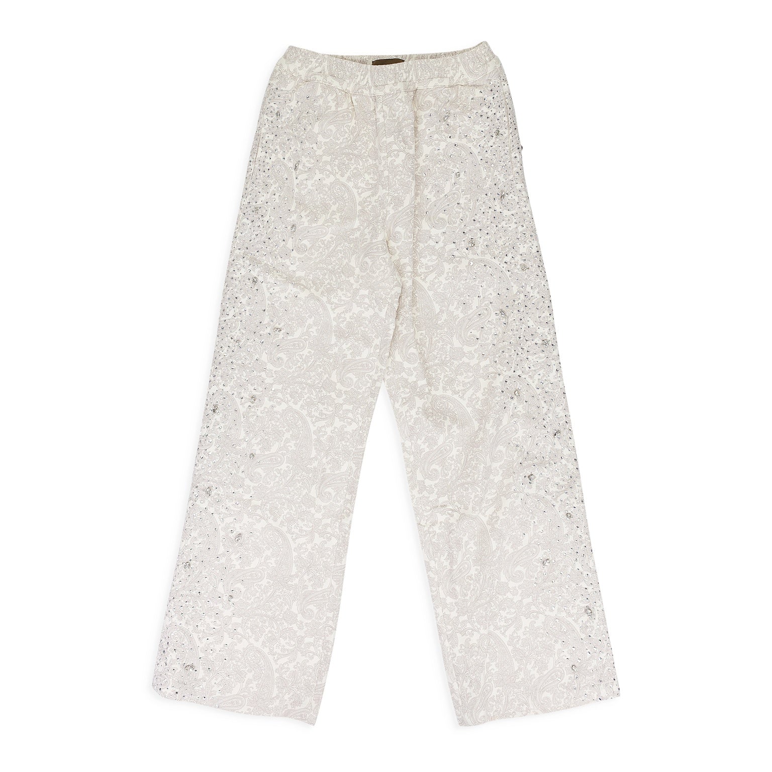WHITE CASHEW BLOSSOM PEARL SWEATPANTS