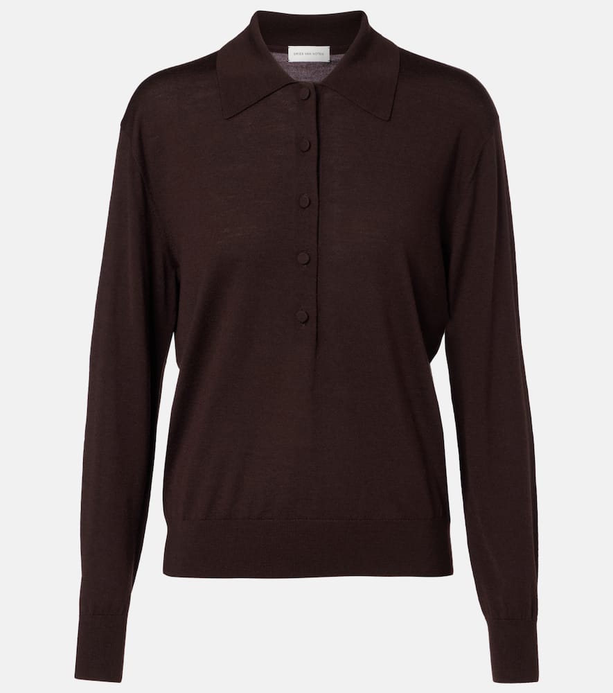 Wool polo shirt
