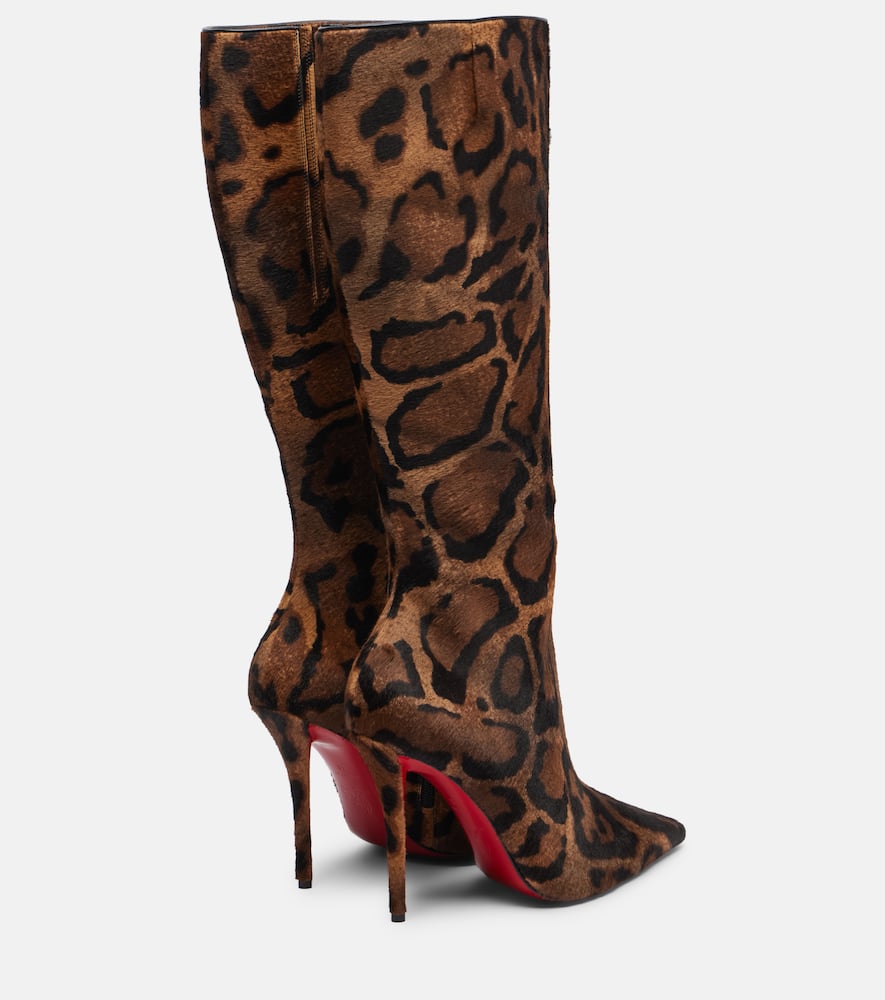 Miss Z 100 calf hair knee-high boots