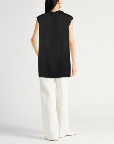 Woman Top Black Size 14 Viscose, Silk